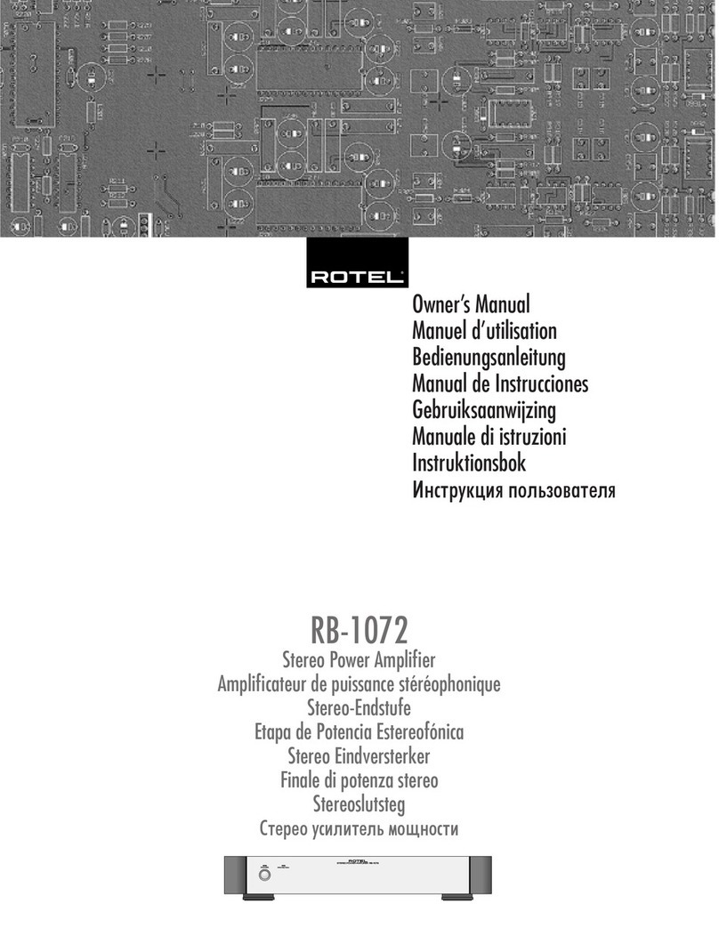 Rotel RB-1072 User manual