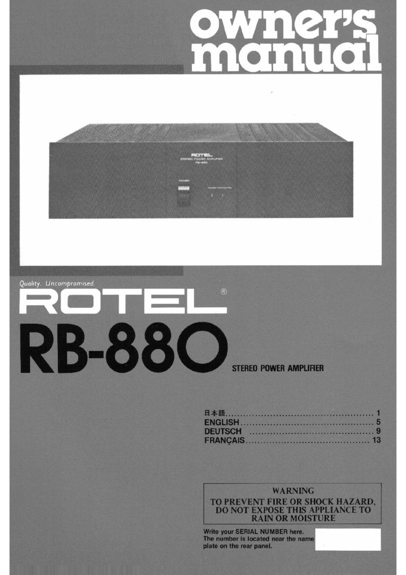 Rotel RB-880 User manual