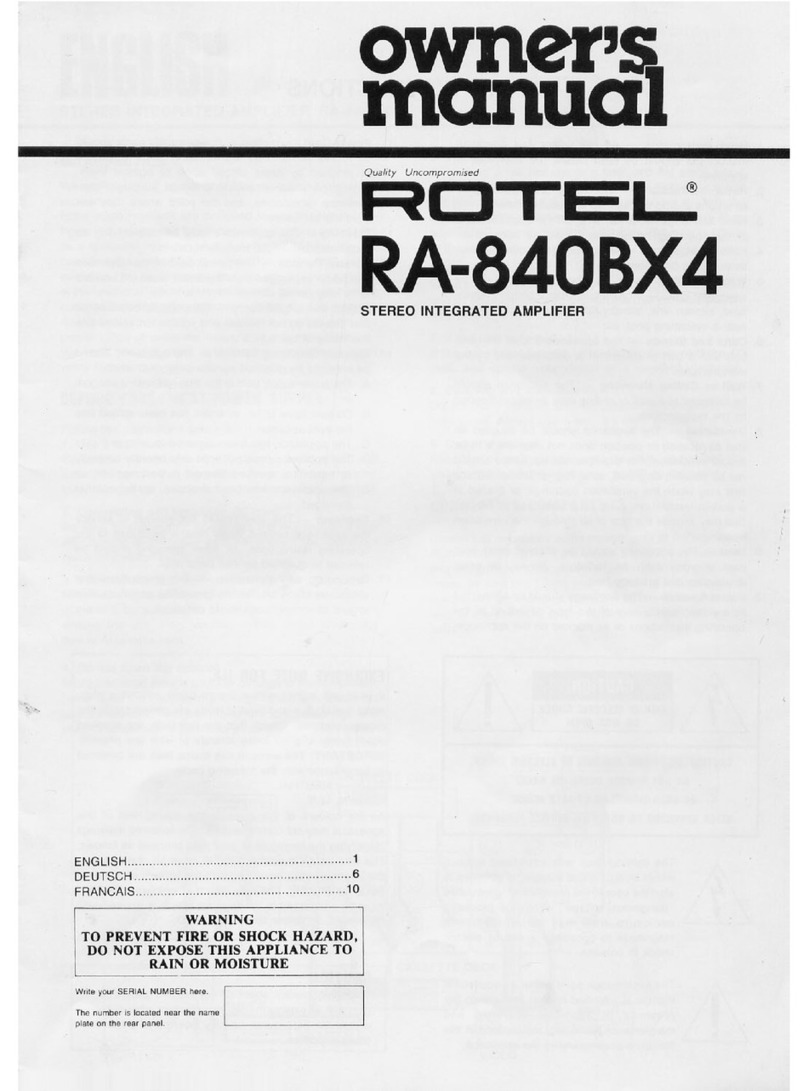 Rotel RA-840BX4 User manual
