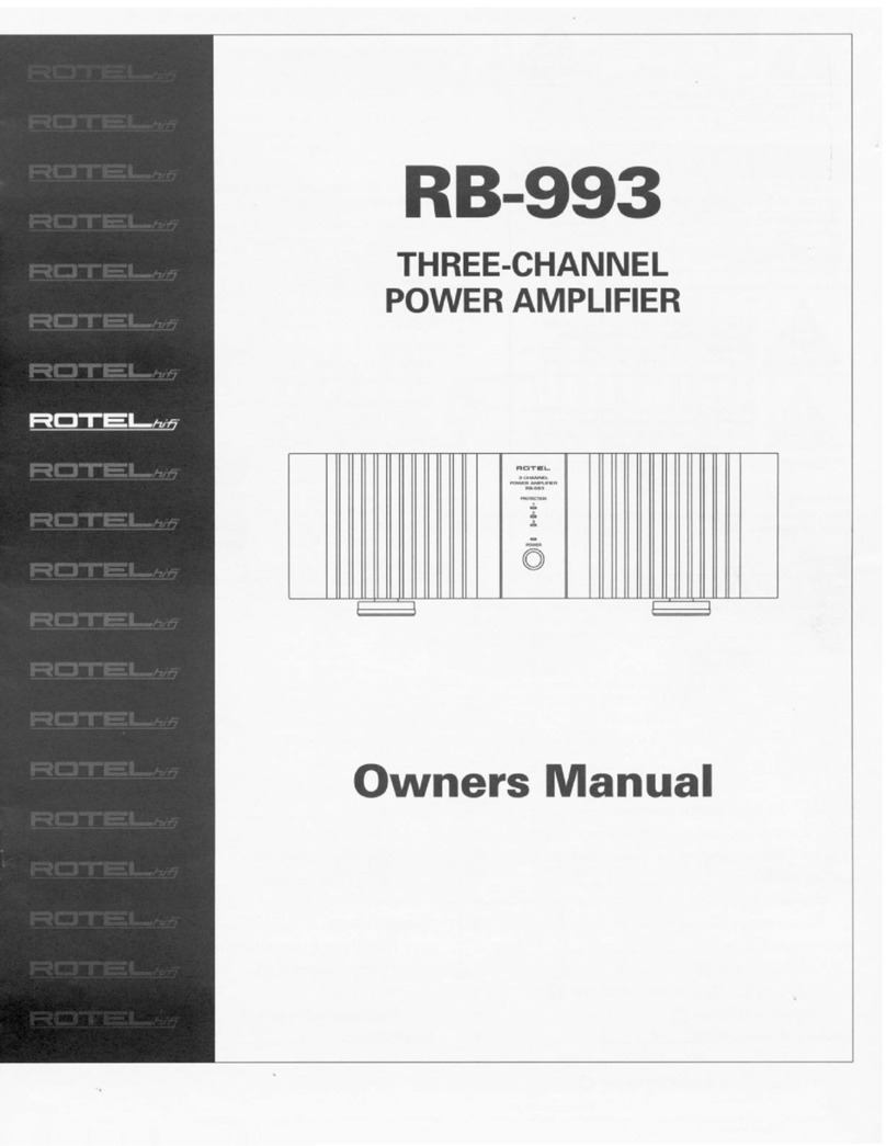 Rotel RB-993 owner's manual