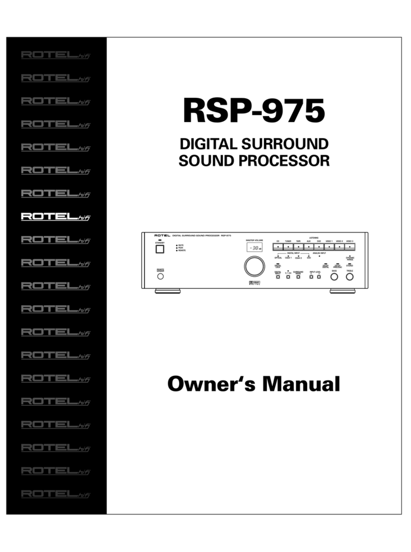 Rotel RSP-975 User manual Rotel RSP-975 User manual