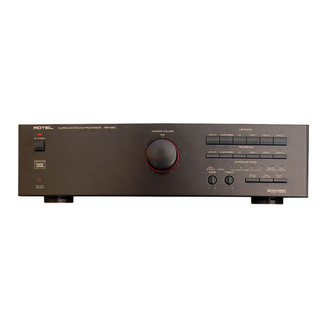 Rotel Dolby Pro Logic RSP 980 User manual