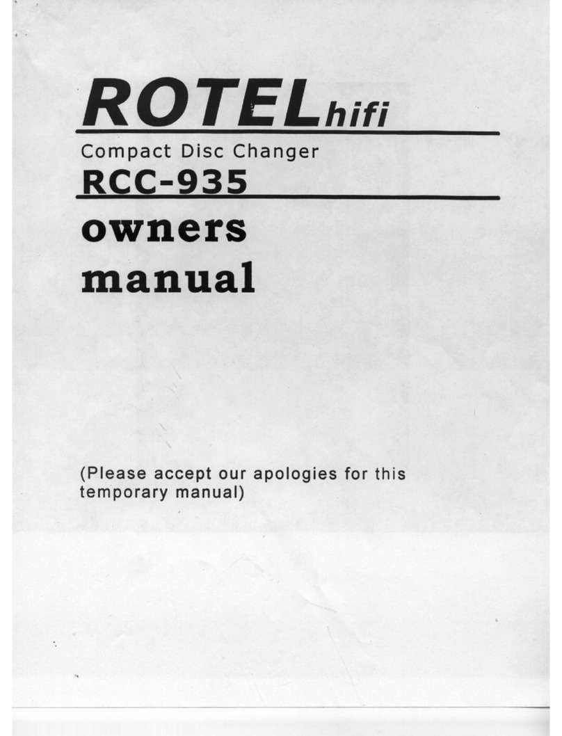 Rotel RCC-935 owner's manual