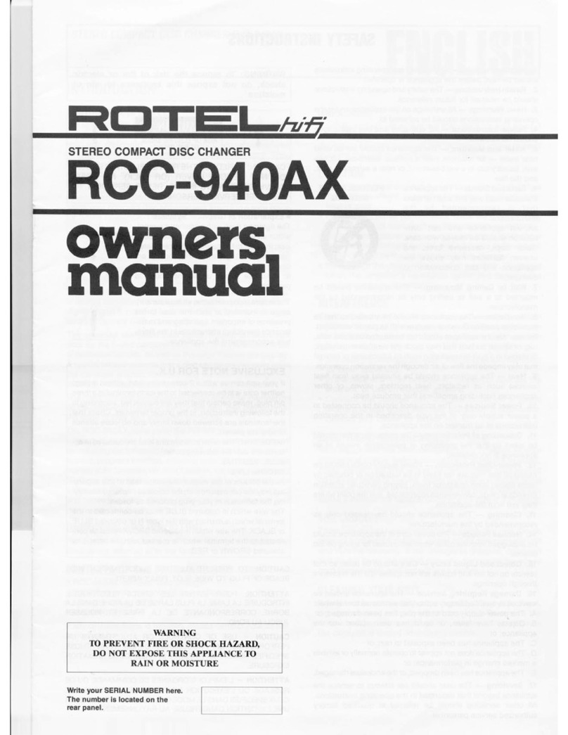 Rotel RCC-940AX User manual