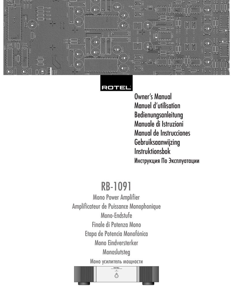 Rotel RB-1091 owner's manual