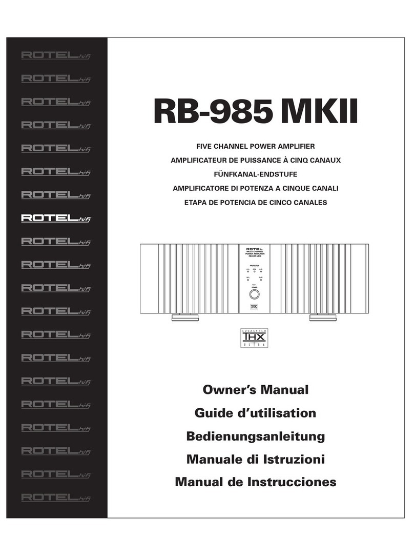 Rotel RB-985 MKII User manual