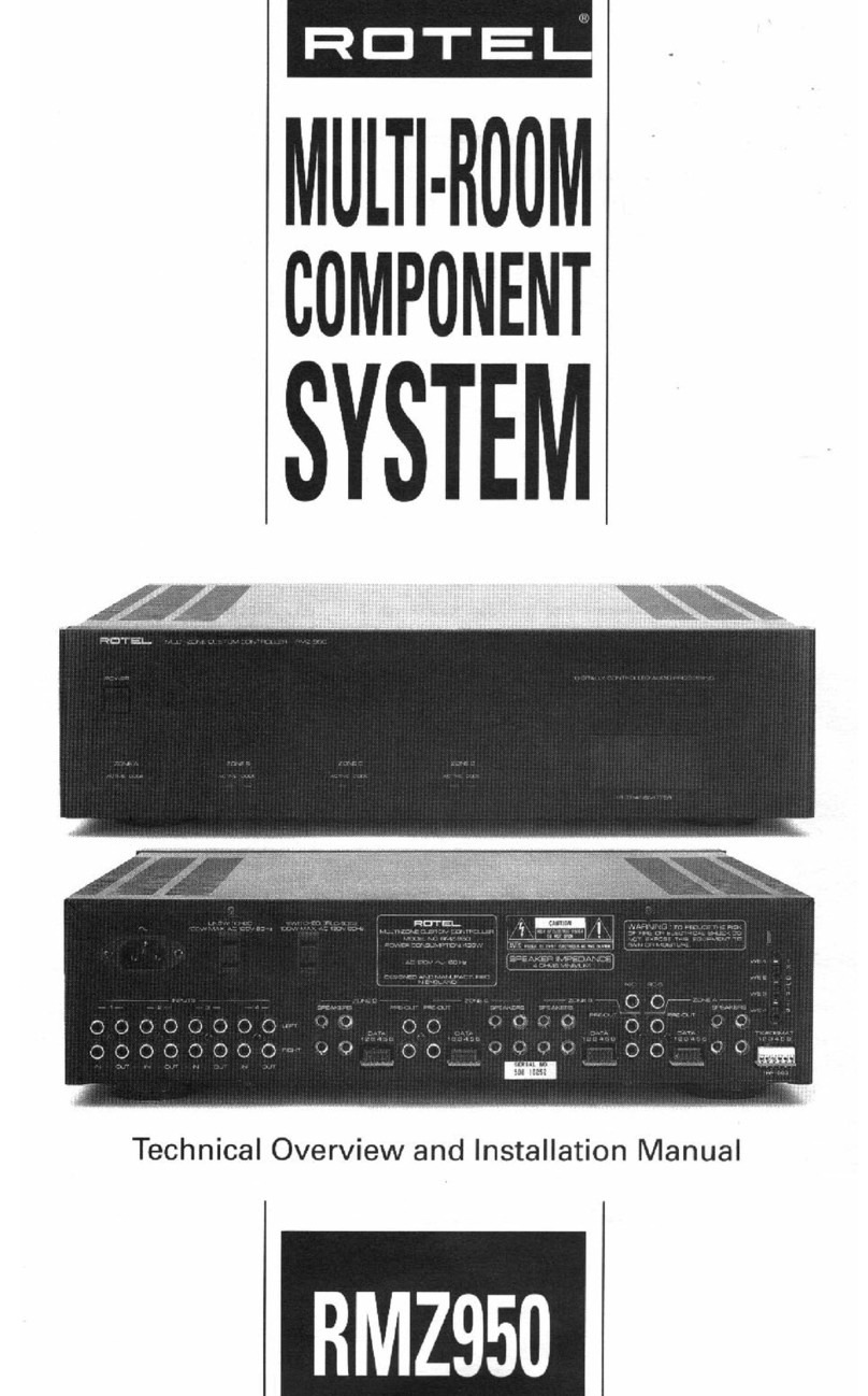Rotel RMZ950 Technical overview and installation manual