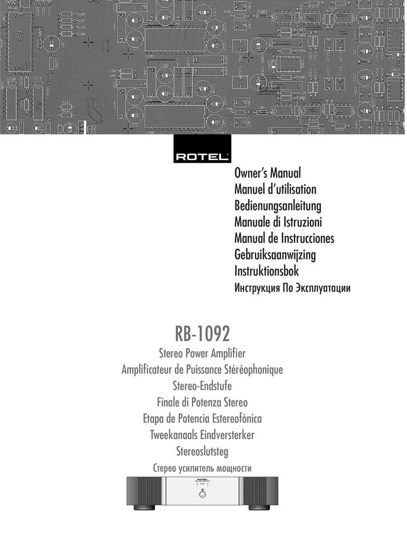 Rotel RB-1092 User manual Rotel RB-1092 User manual