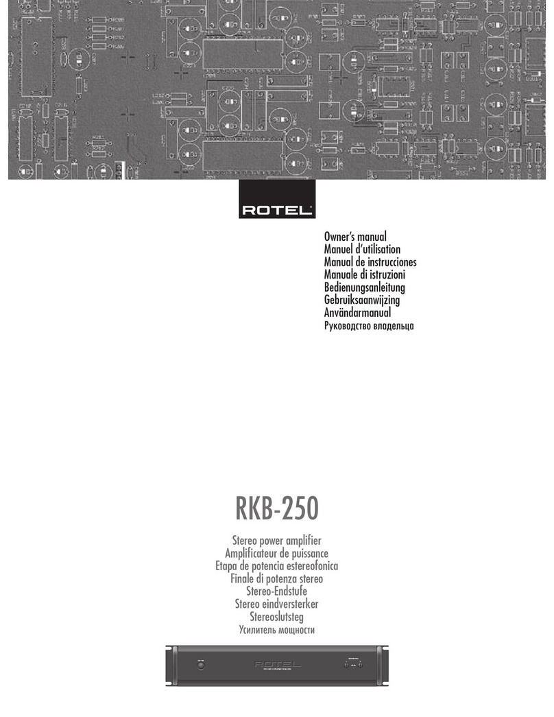 Rotel RKB-250 owner's manual