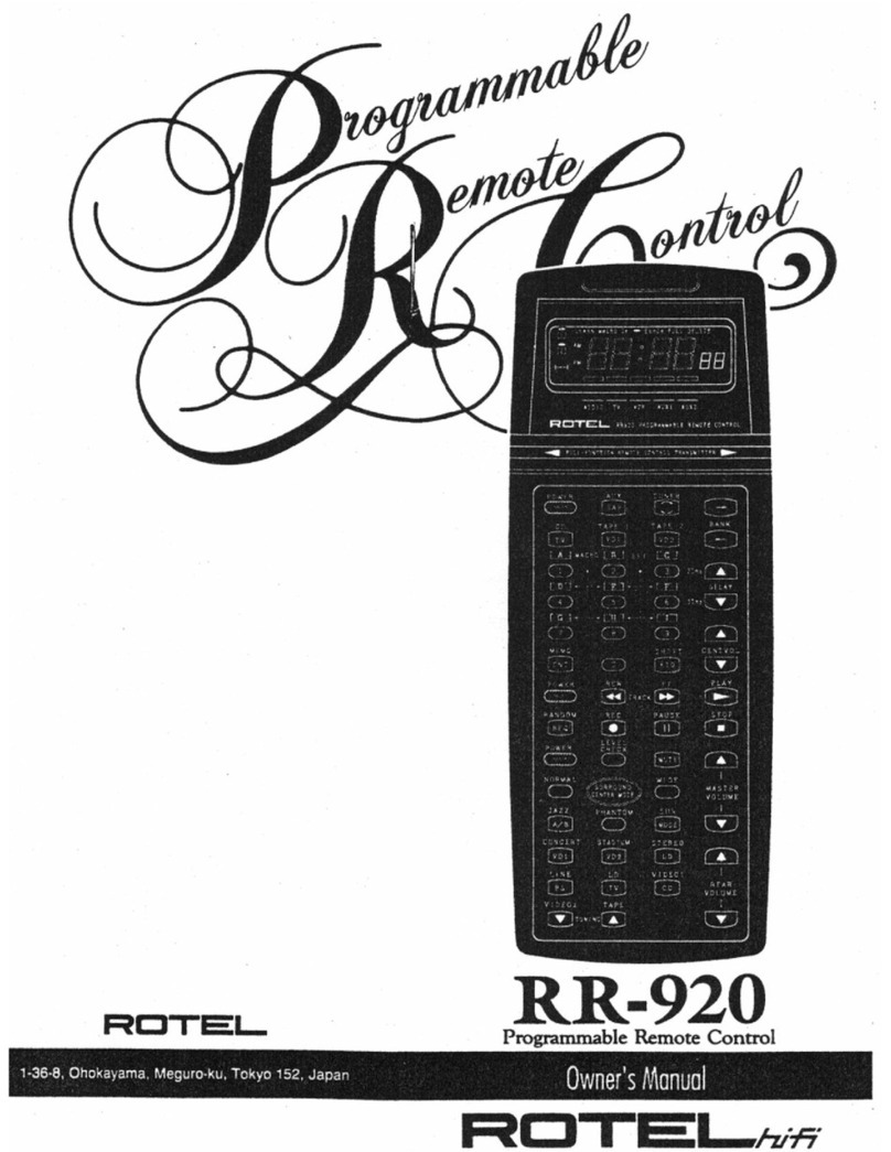 Rotel RR-920 owner's manual