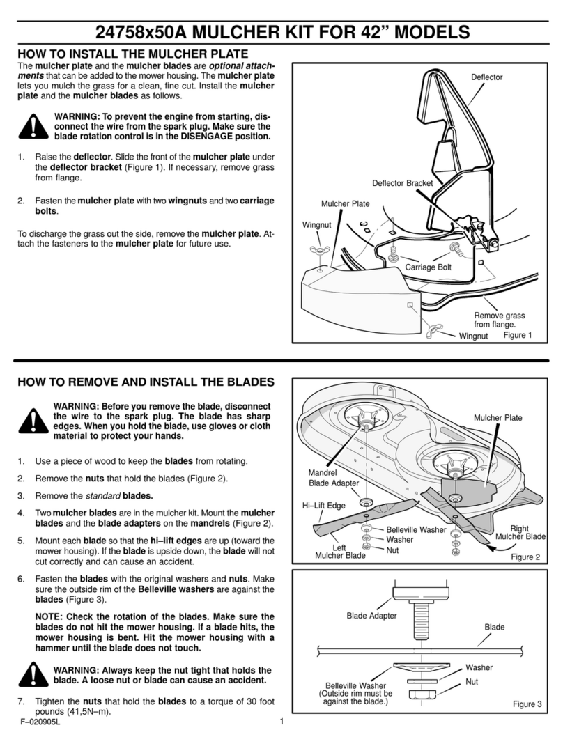 Rover Mulcher Kit 24758x50A User manual