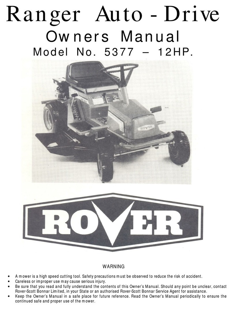 Rover 5377 - 12HP User manual