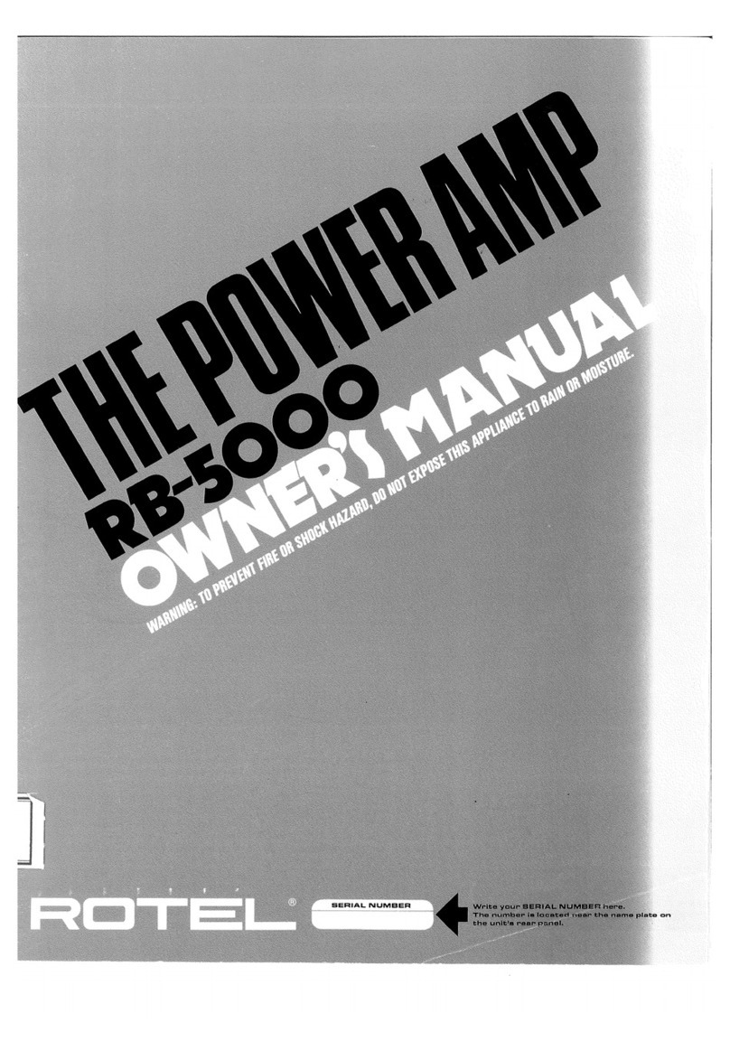 Rotel The Power Amp RB-5000 owner's manual