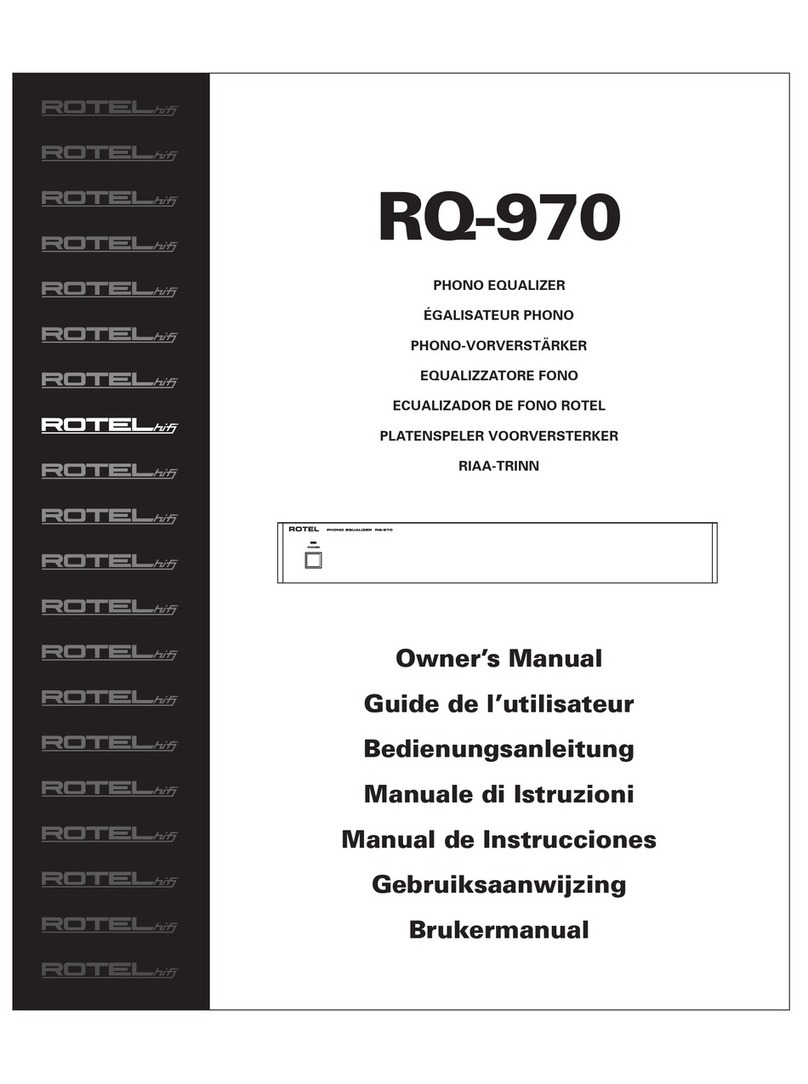 Rotel RQ-970 owner's manual