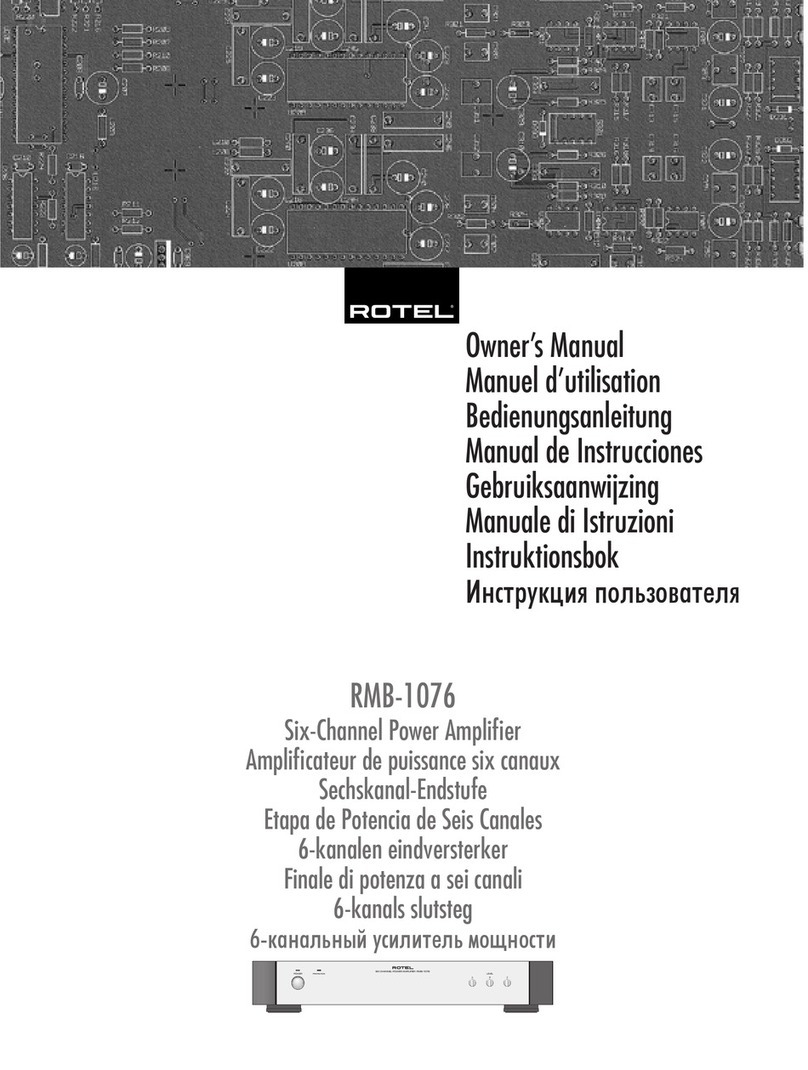 Rotel RMB-1076 owner's manual