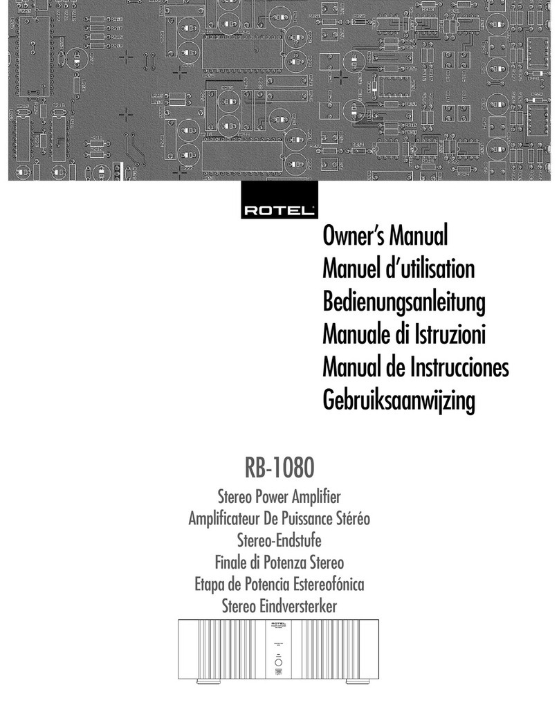 Rotel RMB-1080 User manual