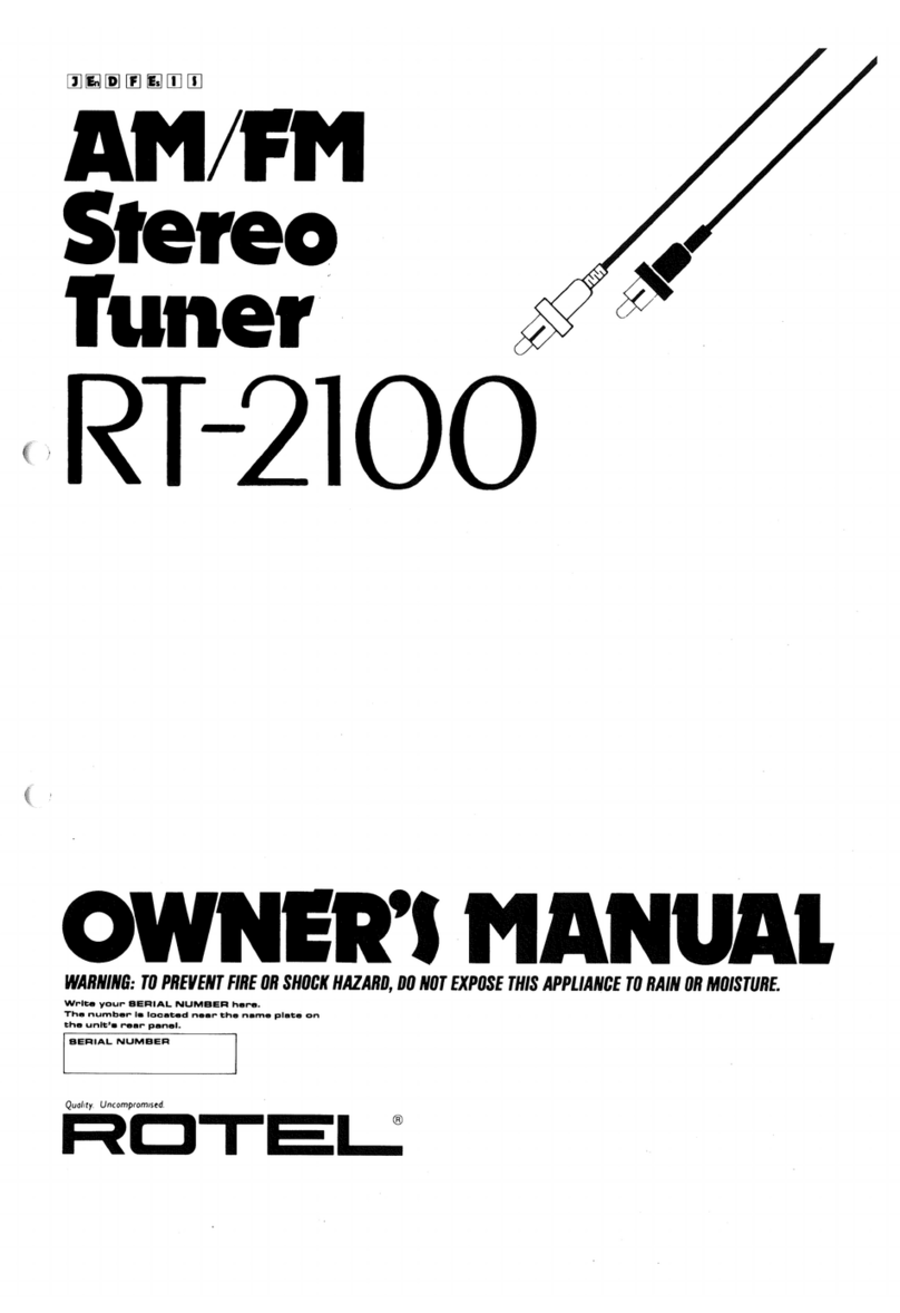 Rotel RT-2100 User manual
