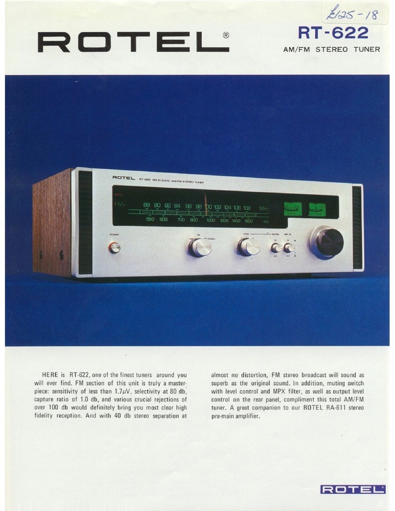 Rotel RT-622 User manual