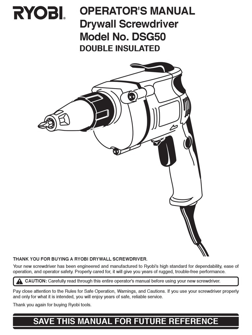 Ryobi DSG50 Operator's manual