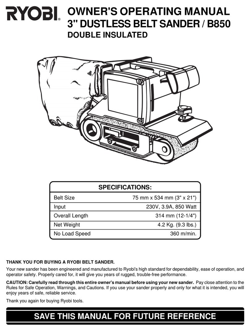 Ryobi B850 Owner's operating manual Ryobi B850 Owner's operating manual