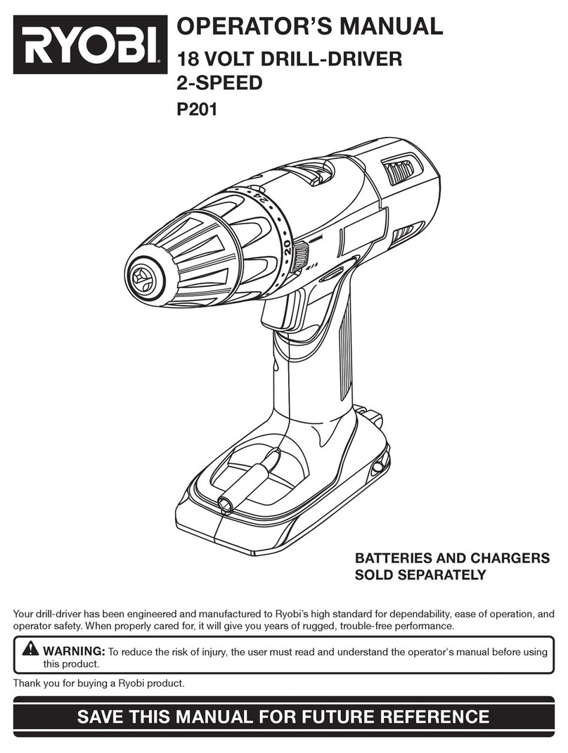 Ryobi P201 User manual