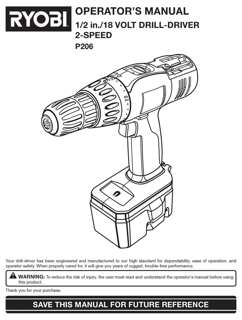 Ryobi P206 User manual