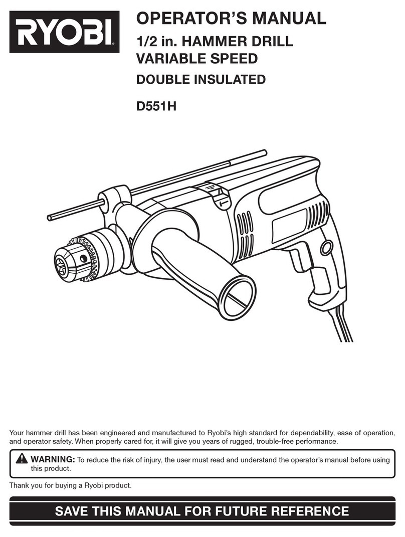 Ryobi D551H User manual