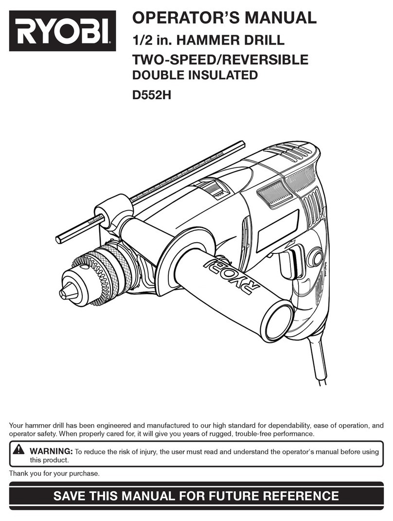 Ryobi D552HK Operator's manual