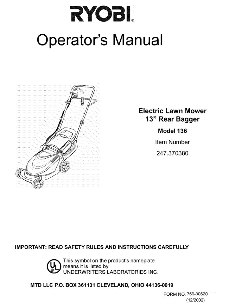 Ryobi 136 Operator's manual