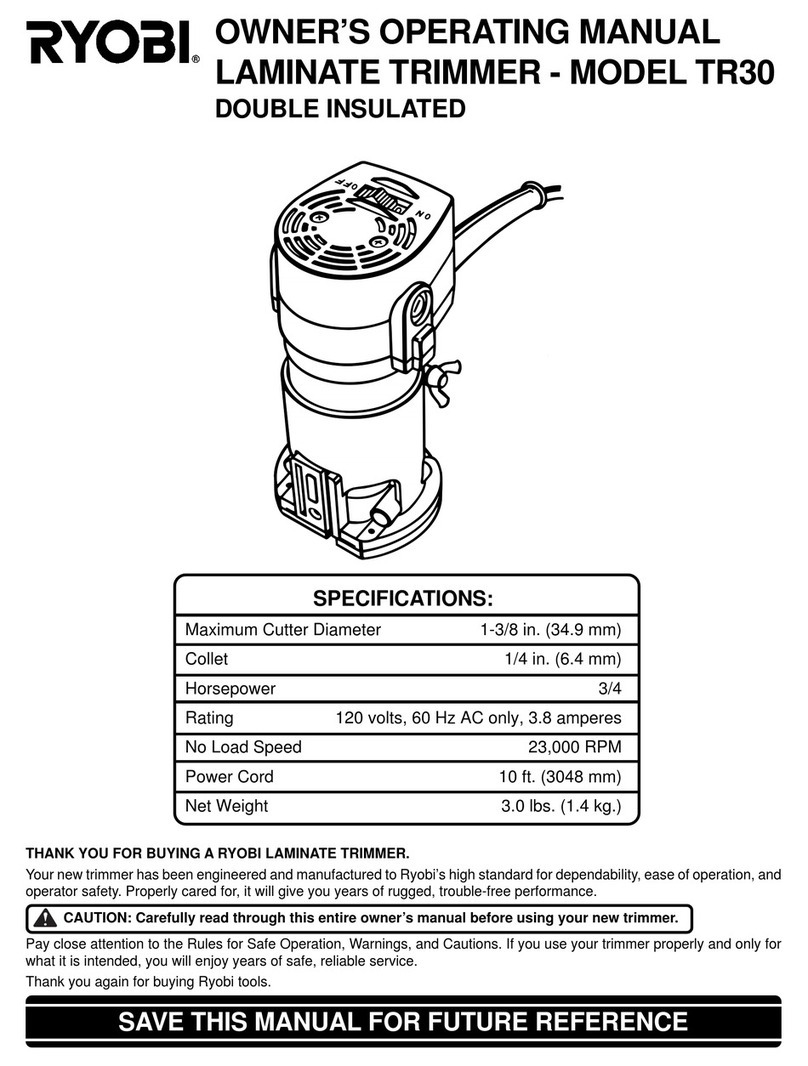 Ryobi TR30 Operation manual