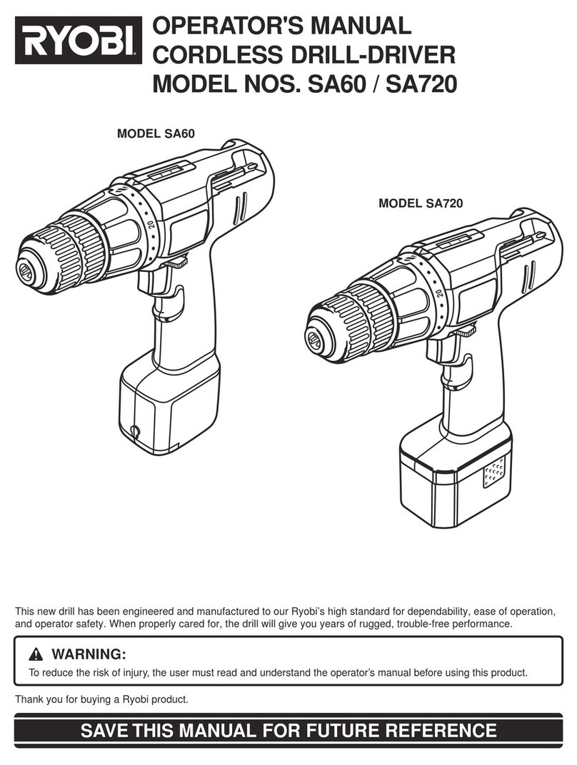 Ryobi SA60 Operator's manual