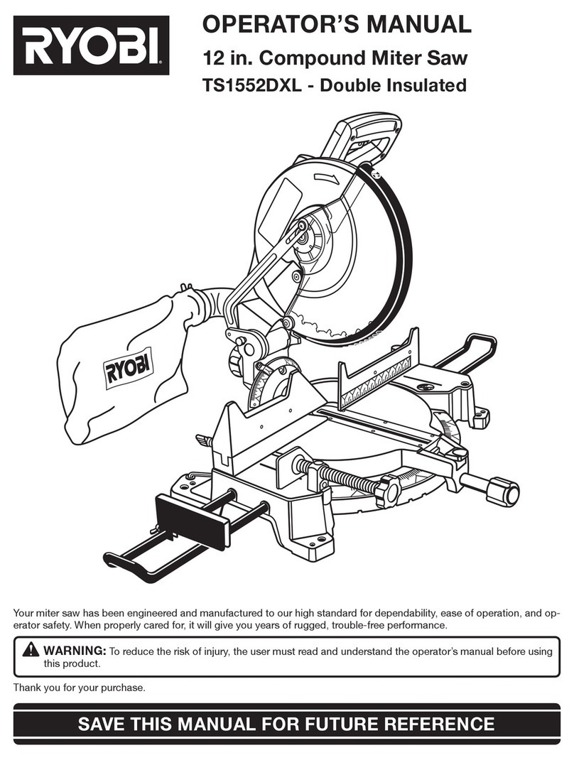 Ryobi TS1552DXL User manual Ryobi TS1552DXL User manual