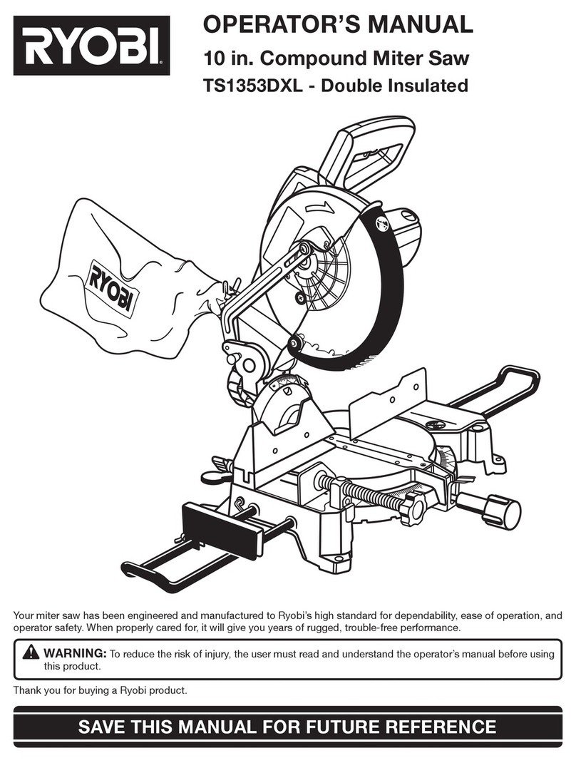 Ryobi TS1353DXL User manual Ryobi TS1353DXL User manual