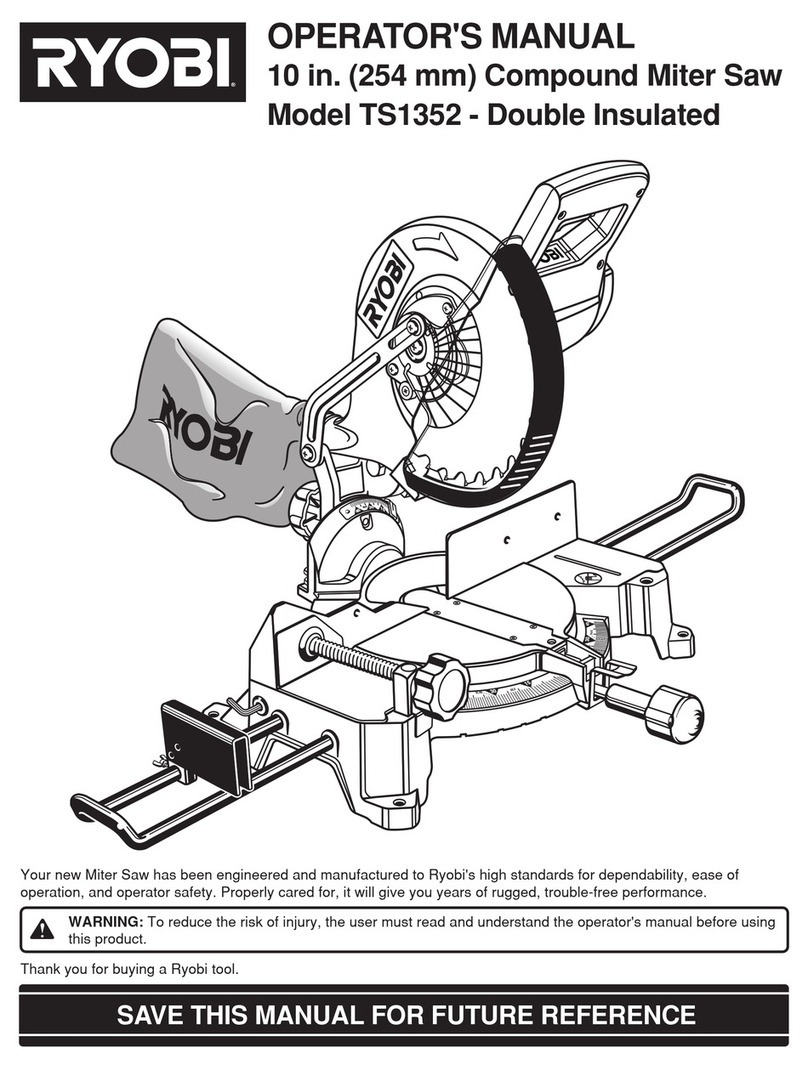 Ryobi TS1352 Operator's manual