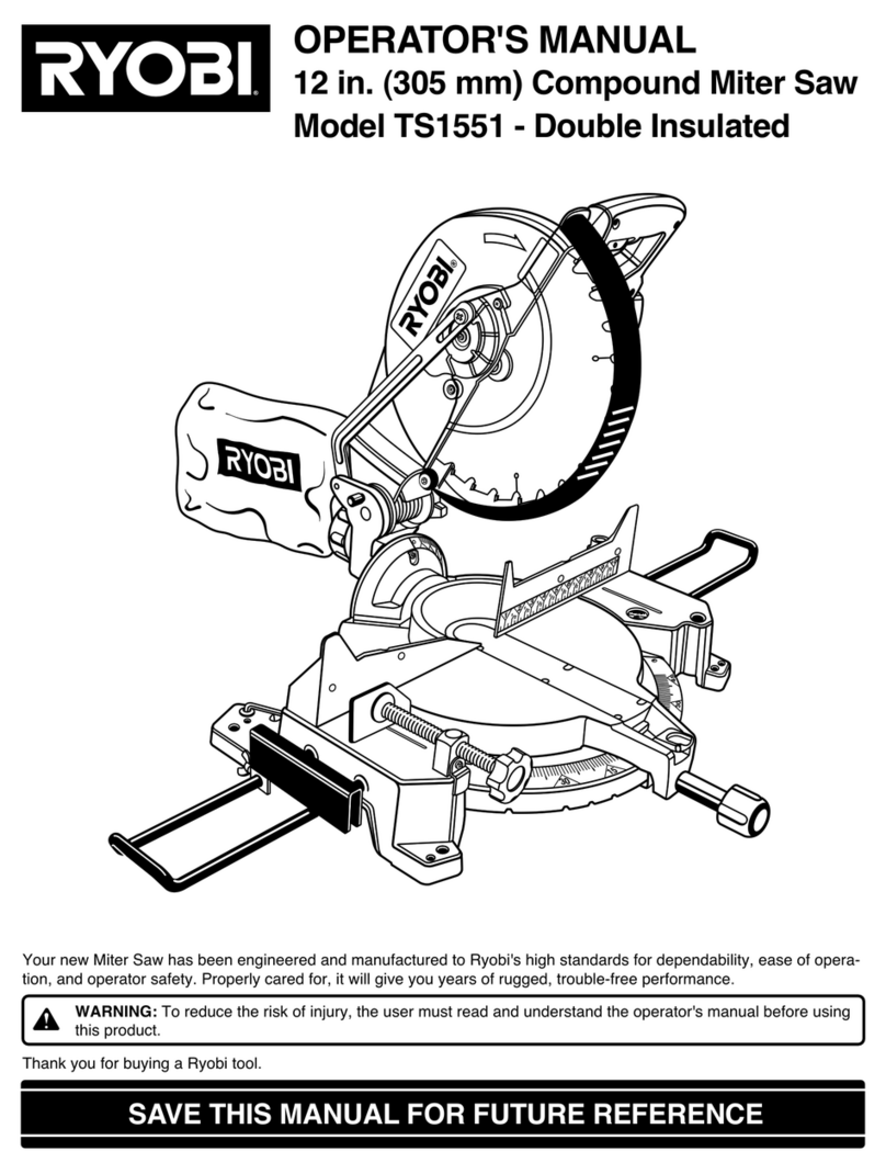Ryobi TS1551 Operator's manual