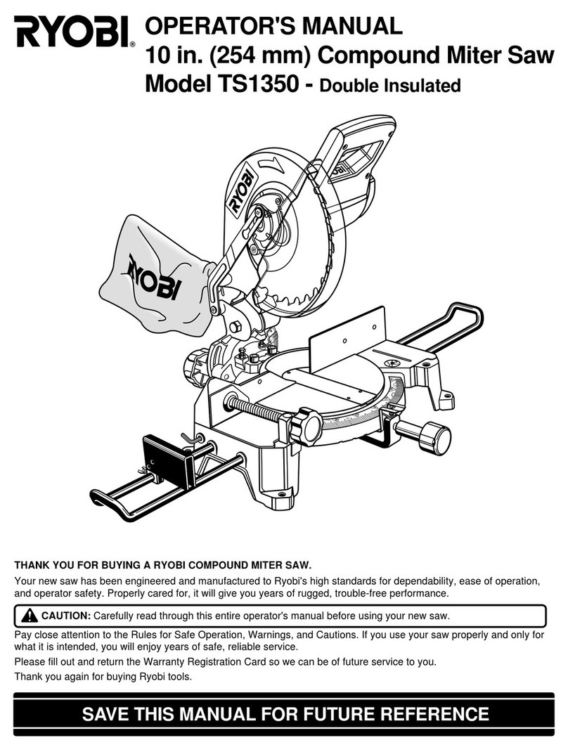 Ryobi TS1350 User manual Ryobi TS1350 User manual