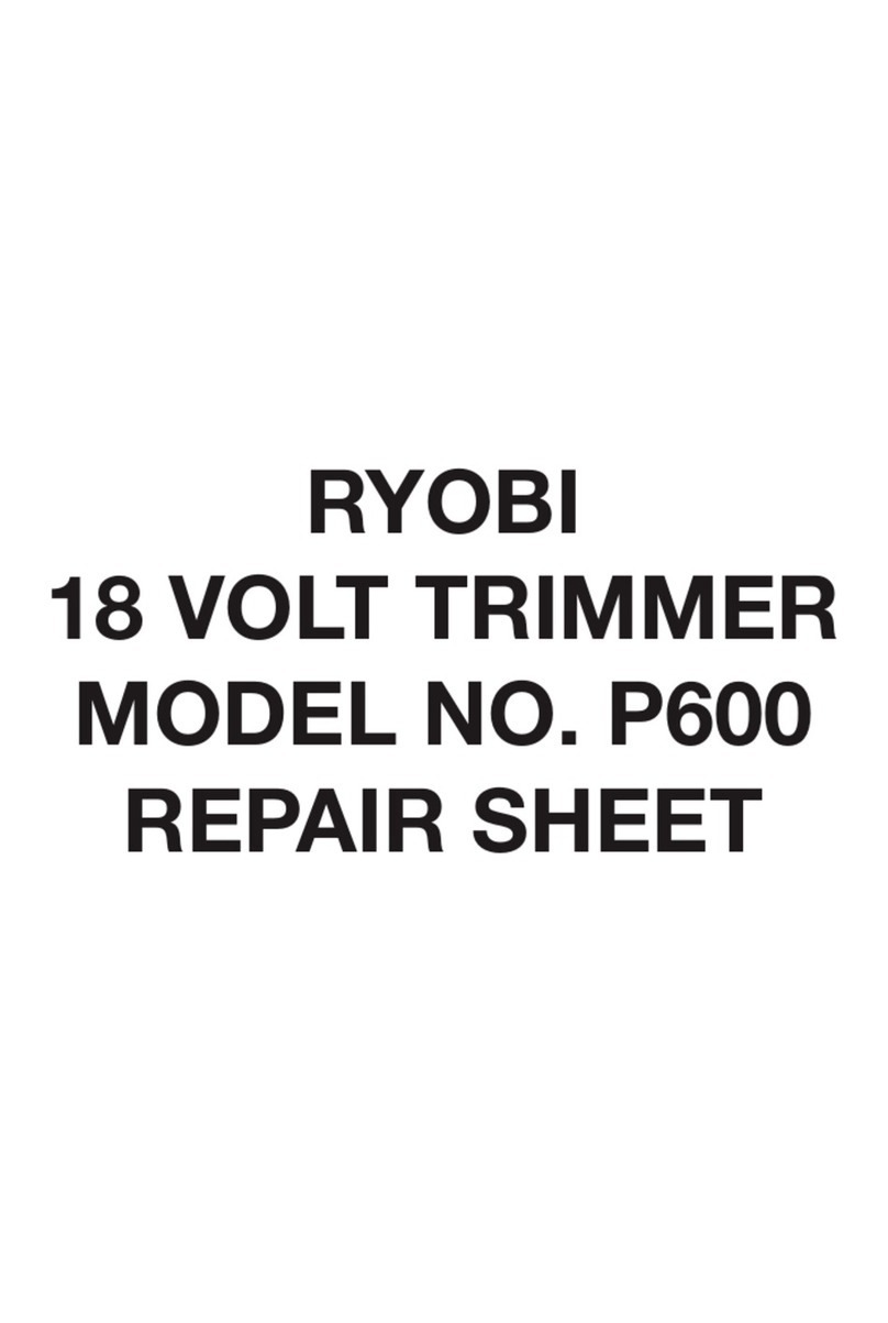 Ryobi P600 Repair sheet