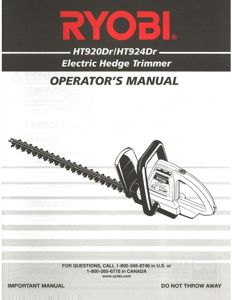 Ryobi HT920Dr Operator's manual