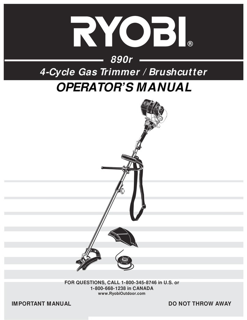Ryobi 890r Operator's manual