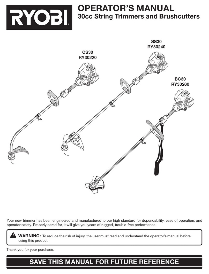 Ryobi BC30 RY30260 Operator's manual
