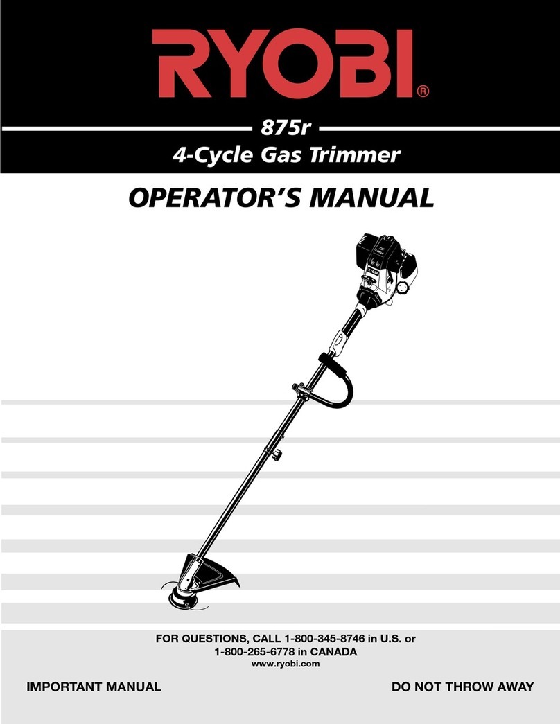 Ryobi 875r Operator's manual