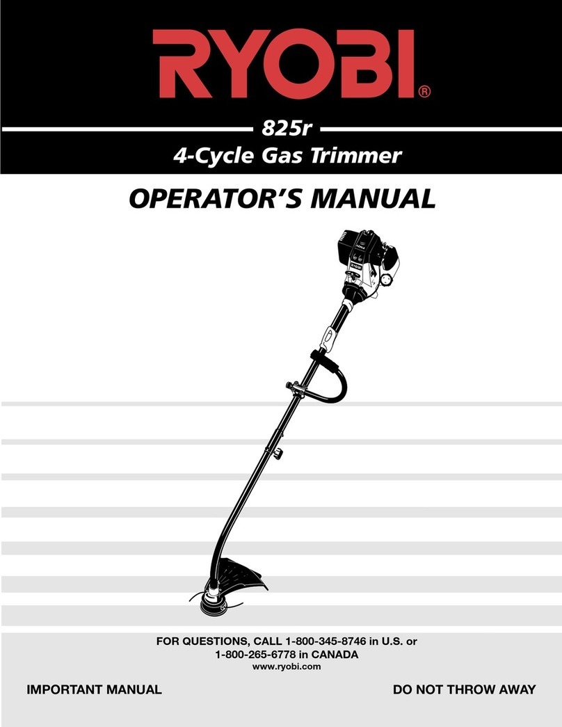 Ryobi 825r Operator's manual