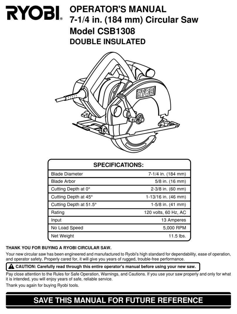 Ryobi CSB1308 Operator's manual