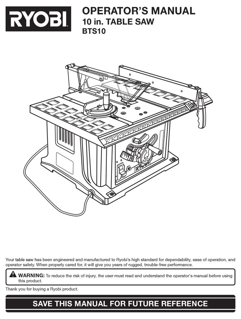 Ryobi BTS10 User manual