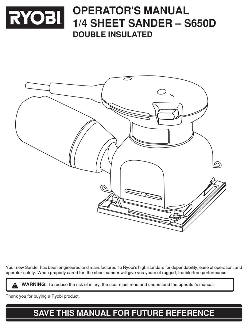 Ryobi S650D Operator's manual
