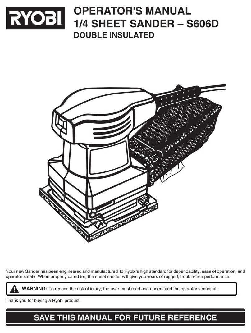 Ryobi S606D Operator's manual