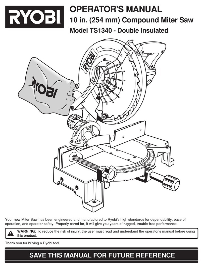 Ryobi TS1340 User manual