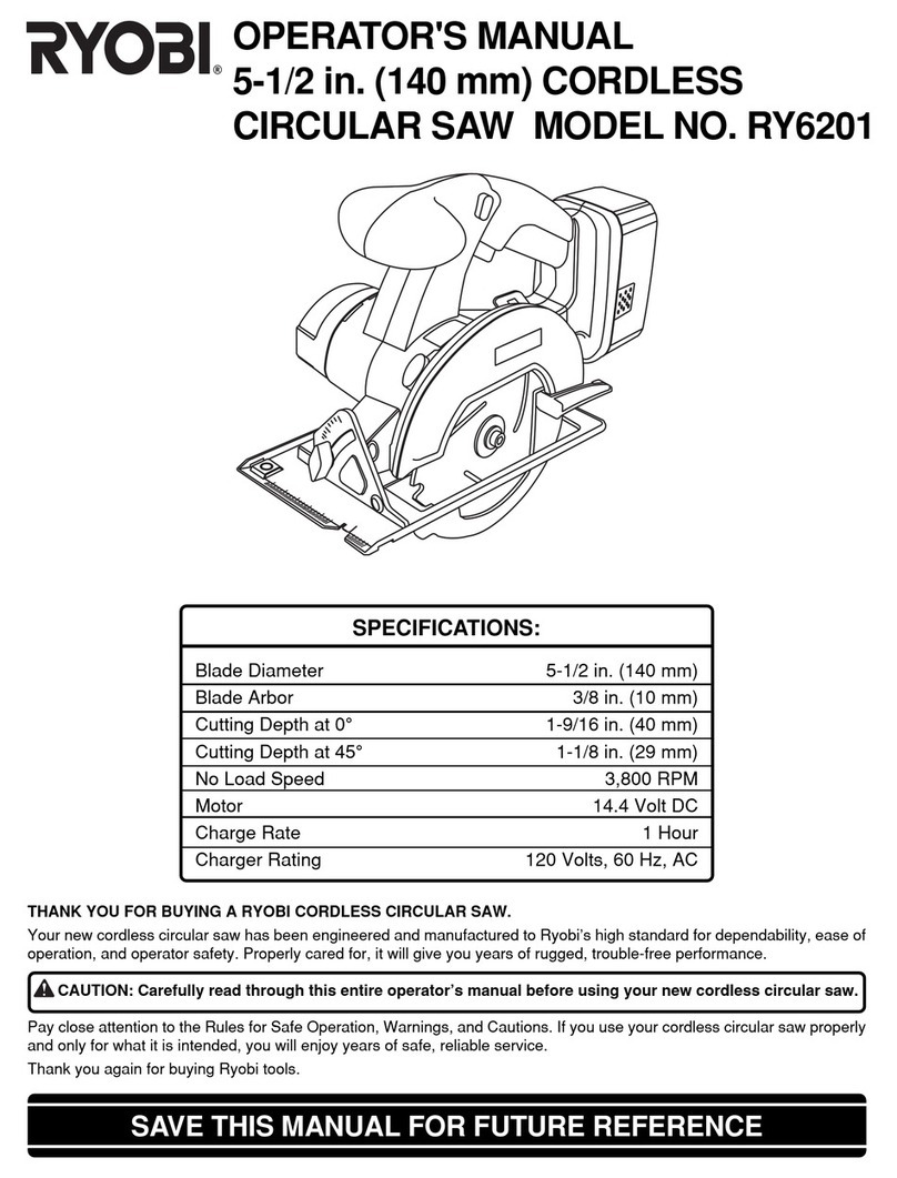 Ryobi RY6201 Operator's manual