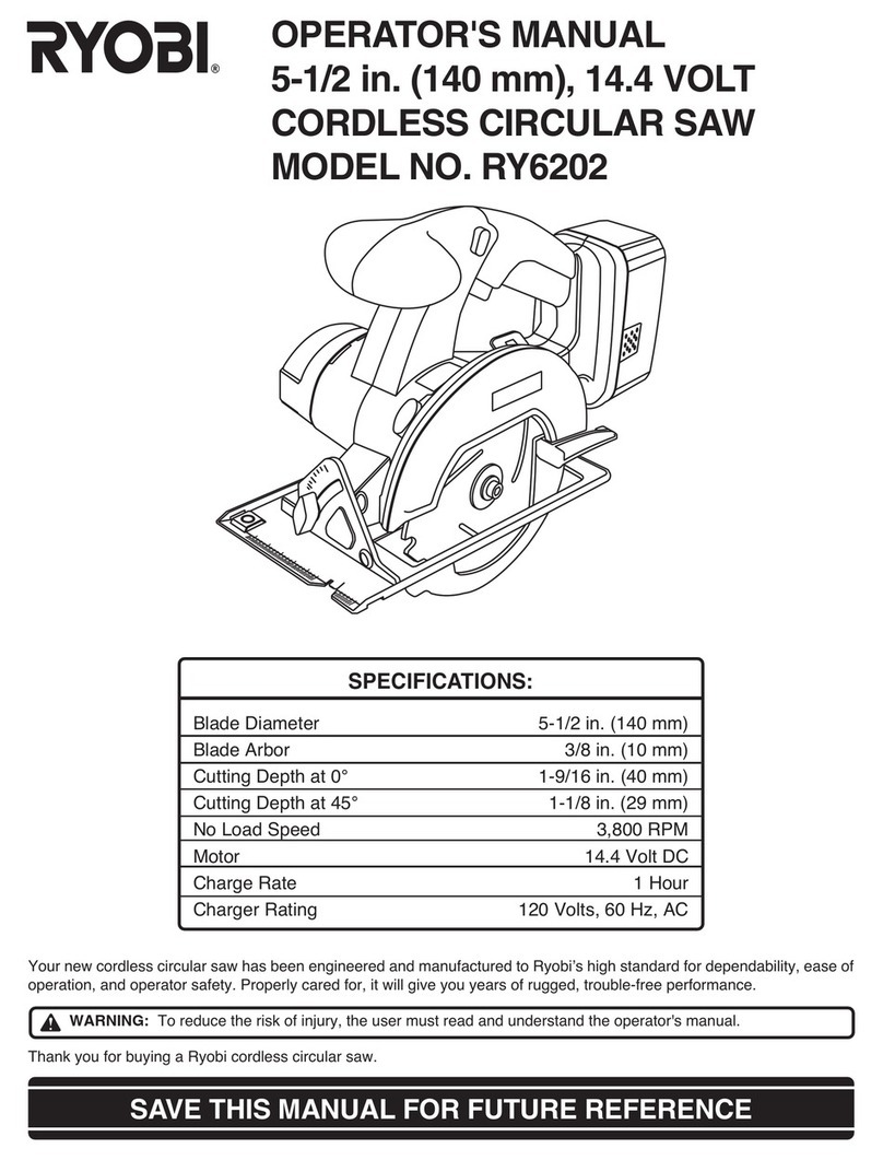 Ryobi RY6202 Operator's manual Ryobi RY6202 Operator's manual