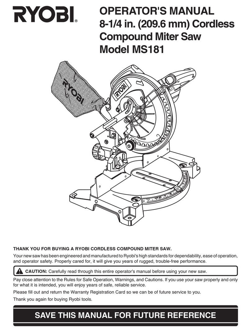 Ryobi MS181 Operator's manual Ryobi MS181 Operator's manual
